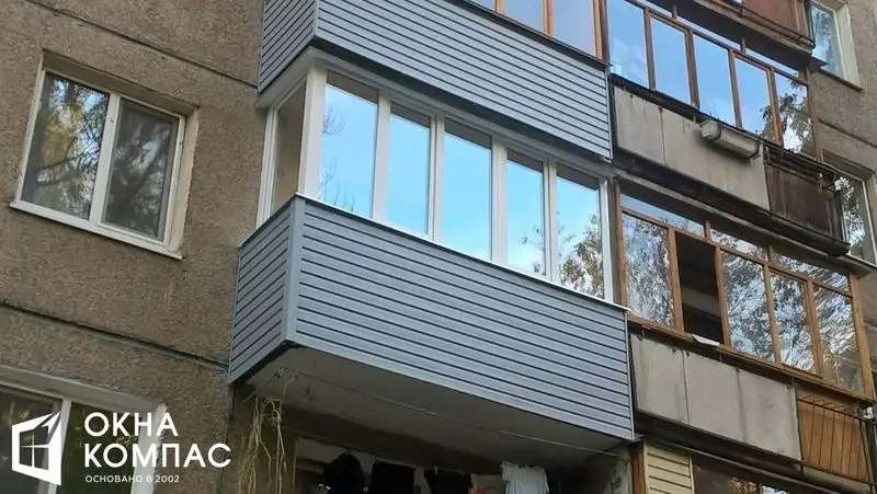 Фото: остекление балкона Нижний Новгород&nbsp;© Окна Kompas